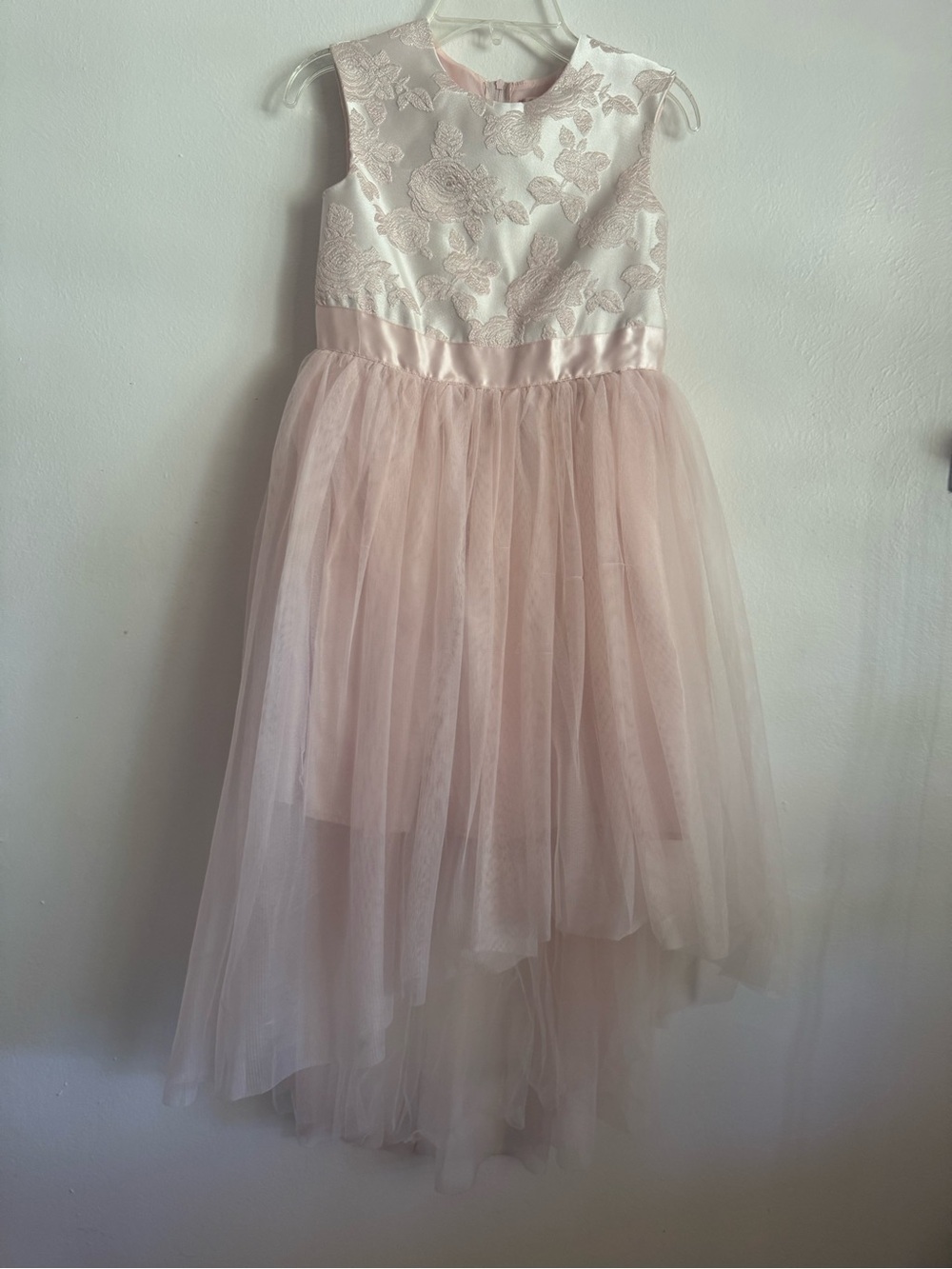 Girls Pink Tulle Dress, 8